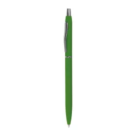   Gumírozott fém golyóstoll fekete betéttel (14 × ø 0,8 cm, Zöld)