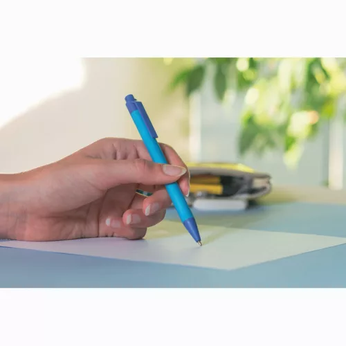 Papír és kukoricából készült golyóstoll (14,5 × ø 0,9 cm, Kék)