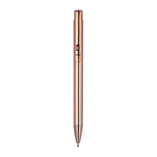 Nyomógombos alumínium golyóstoll (14,2 ø 1 cm, Rose Gold)