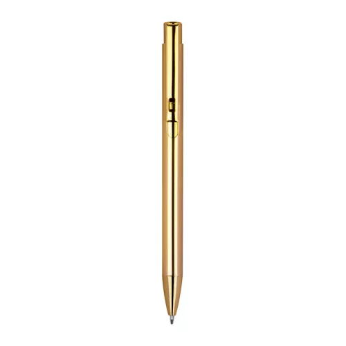 Nyomógombos alumínium golyóstoll (14,2 ø 1 cm, Arany)