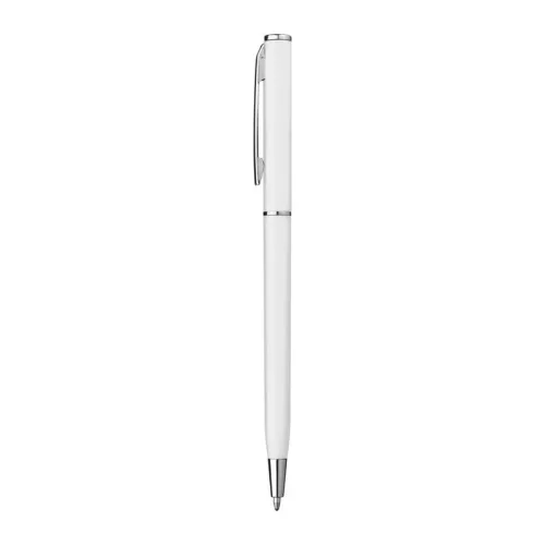 Vékony műanyag golyóstoll (13,4 × ø 0,8 cm, Fehér)