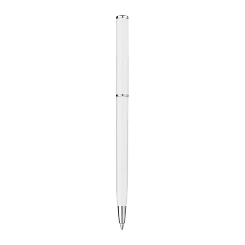Vékony műanyag golyóstoll (13,4 × ø 0,8 cm, Fehér)