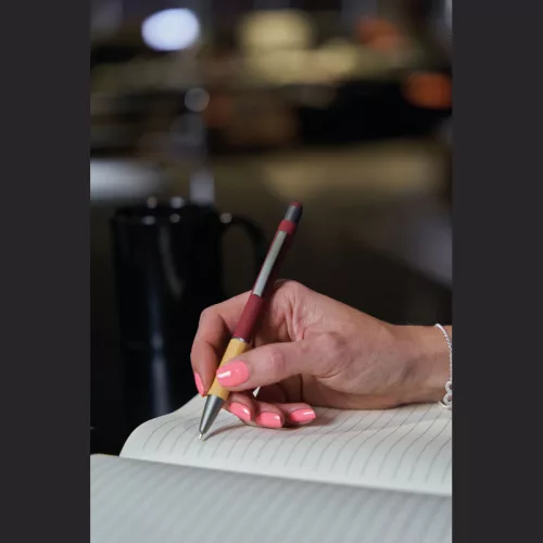 Fém golyóstoll érintőképernyőhöz (ø 1 × 14,9 cm, Bordó)