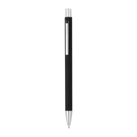 Gumírozott fém golyóstoll (ø 0,8 × 14,2 cm, Fekete)