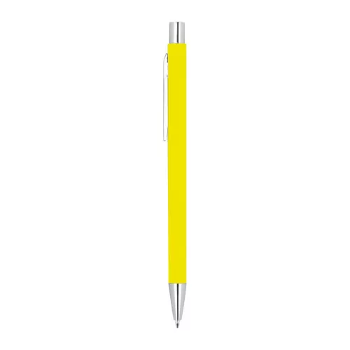Gumírozott fém golyóstoll (ø 0,8 × 14,2 cm, Sárga)
