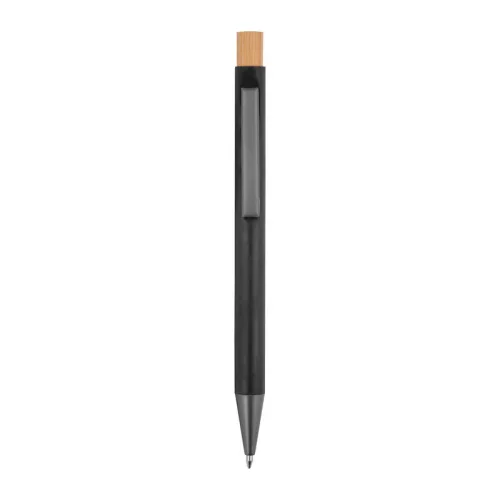 Újrahasznosított alumínium golyóstoll (ø 1 x 14,2 cm, Fekete)
