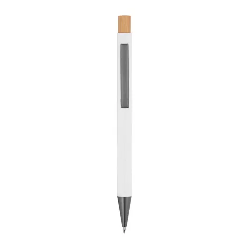 Újrahasznosított alumínium golyóstoll (ø 1 x 14,2 cm, Fehér)