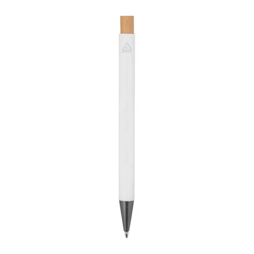 Újrahasznosított alumínium golyóstoll (ø 1 x 14,2 cm, Fehér)