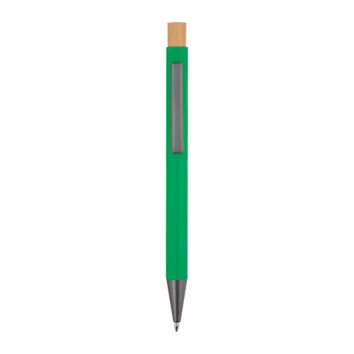 Újrahasznosított alumínium golyóstoll (ø 1 x 14,2 cm, Zöld)
