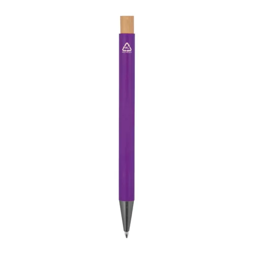 Újrahasznosított alumínium golyóstoll (ø 1 x 14,2 cm, Lila)