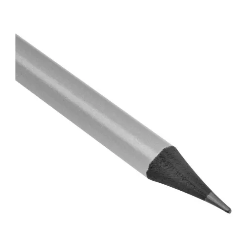 Ceruza radírral, metál színekben (ø 0,7 x 18,8 cm, Metál Ezüst)