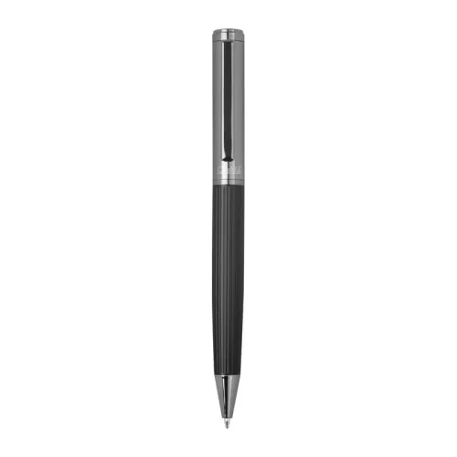 CrisMa golyóstoll bordázott markolattal (ø 1,1 x 14,2 cm, Fekete)