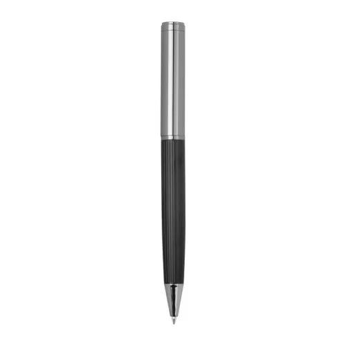 CrisMa golyóstoll bordázott markolattal (ø 1,1 x 14,2 cm, Fekete)