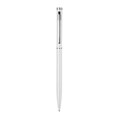 Elegáns vékonytestű golyóstoll (13,3 × ø 0,7 cm, Fehér)