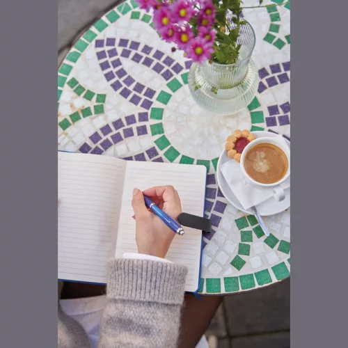 A5 jegyzetfüzet kártyatartóval (Kék)