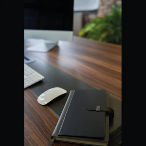 A5 jegyzetfüzet kártyatartóval (Sötétszürke)