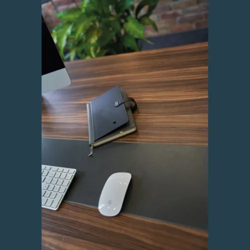 A5 jegyzetfüzet kártyatartóval (Sötétszürke)