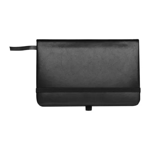 A6 divatos műbőr jegyzetfüzet (Fekete)