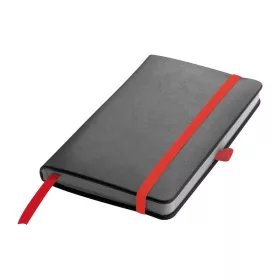 A6 divatos műbőr jegyzetfüzet (Piros)