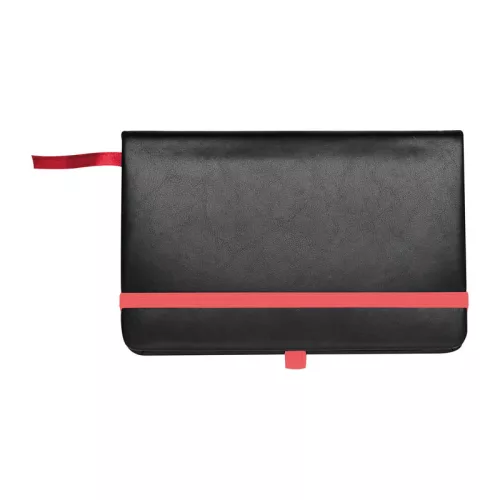 A6 divatos műbőr jegyzetfüzet (Piros)