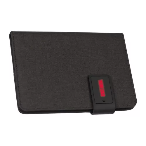 A5 jegyzetfüzet és powerbank mappa  (Piros)