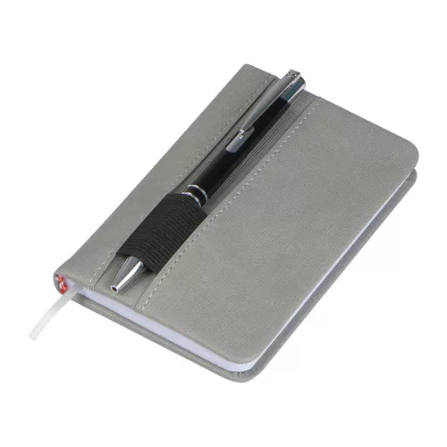 A6 jegyzetfüzet tolltartóval (Szürke)