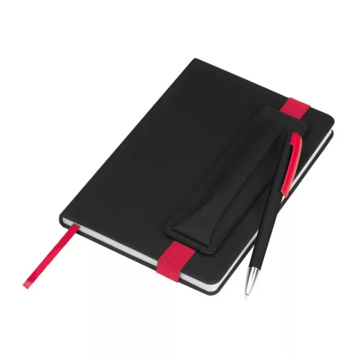 A5 jegyzetfüzet golyóstollal (Piros)