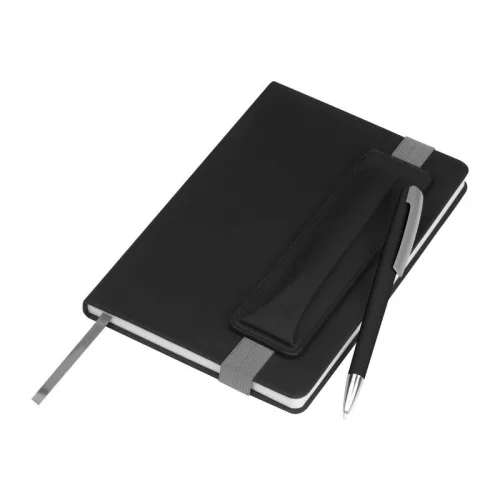 A5 jegyzetfüzet golyóstollal (Szürke)