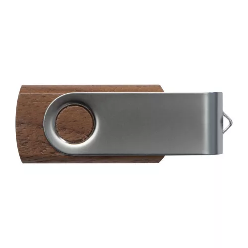 Twist USB Stick with dark wood cover 8GB