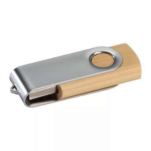 Twist USB Stick with medium wood cover 8GB