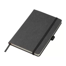 A5 jegyzetfüzet újrahasznosított bőrből (Fekete)