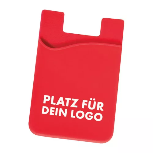 Telefonra ragasztható kártyatartó (Piros)