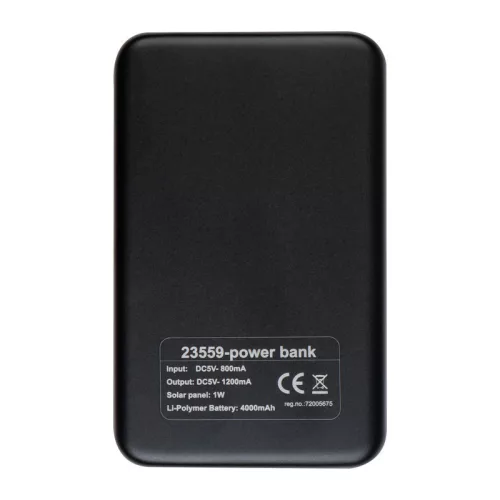 4000 mAh napelemes powerbank 