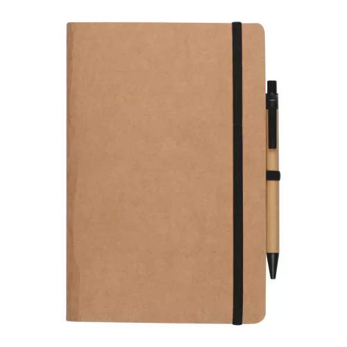 A5 jegyzetfüzet golyóstollal (Fekete)