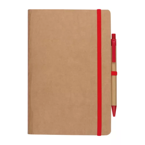 A5 jegyzetfüzet golyóstollal (Piros)