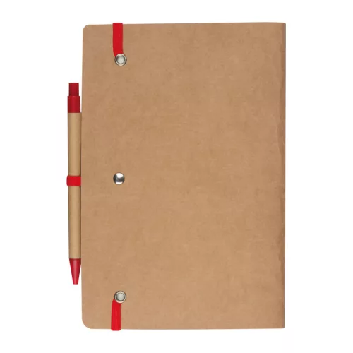 A5 jegyzetfüzet golyóstollal (Piros)