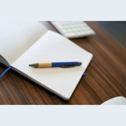 A5 jegyzetfüzet gravírozható PU borítóval (Kék)