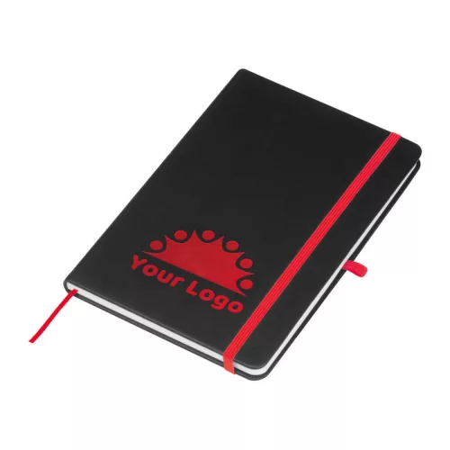 A5 jegyzetfüzet gravírozható PU borítóval (Piros)