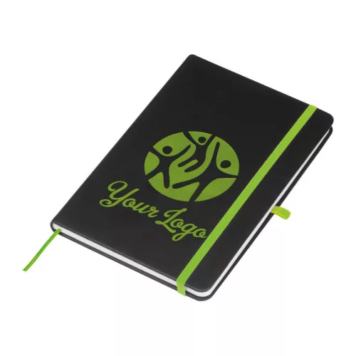 A5 jegyzetfüzet gravírozható PU borítóval (Világos Zöld)