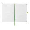 A5 jegyzetfüzet gravírozható PU borítóval (Világos Zöld)