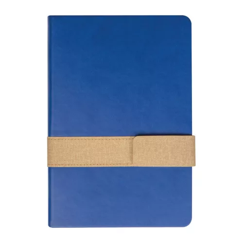 Mágneses záródású A5 műbőr jegyzetfüzet (Sötétkék)