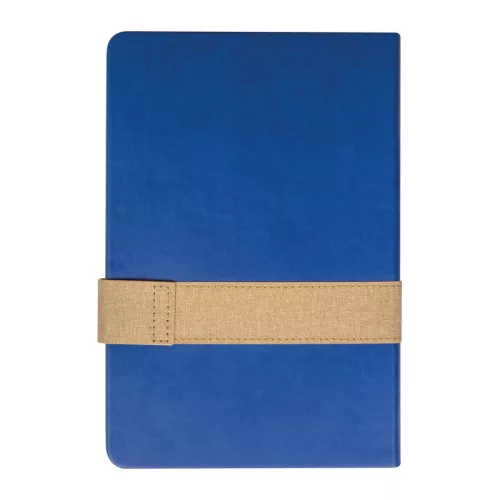 Mágneses záródású A5 műbőr jegyzetfüzet (Sötétkék)