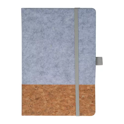 A5 jegyzetfüzet parafa és filc borítóval