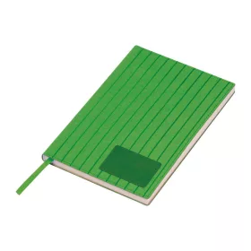 A5 PU borítású "Stripes" jegyzetfüzet (Zöld)