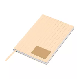A5 PU borítású "Stripes" jegyzetfüzet (Bézs)