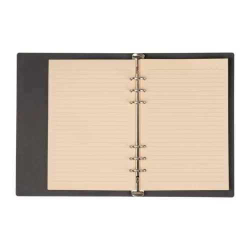 A5 gyűrűs jegyzetfüzet PU borítóval (Szürke)