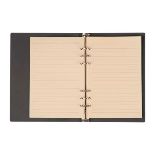 A5 gyűrűs jegyzetfüzet PU borítóval (Sötétkék)