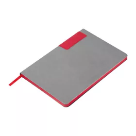 A5 jegyzetfüzet színes oldalszegéllyel (Piros)