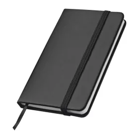 A6 jegyzetfüzet könyvjelzővel (Fekete)