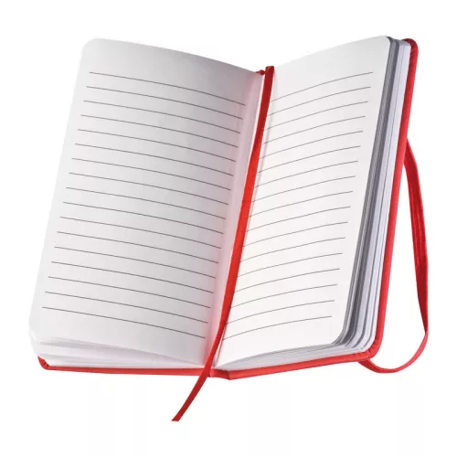 A6 jegyzetfüzet könyvjelzővel (Piros)